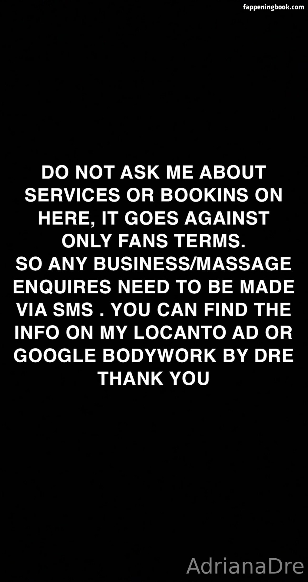 adriana.dre.the.masseuse Onlyfans Nude Leaked Photos photo leak 4 of 5 adriana.dre.the.masseuse Onlyfans Nude Leaked Photos photo leak 4 of 5