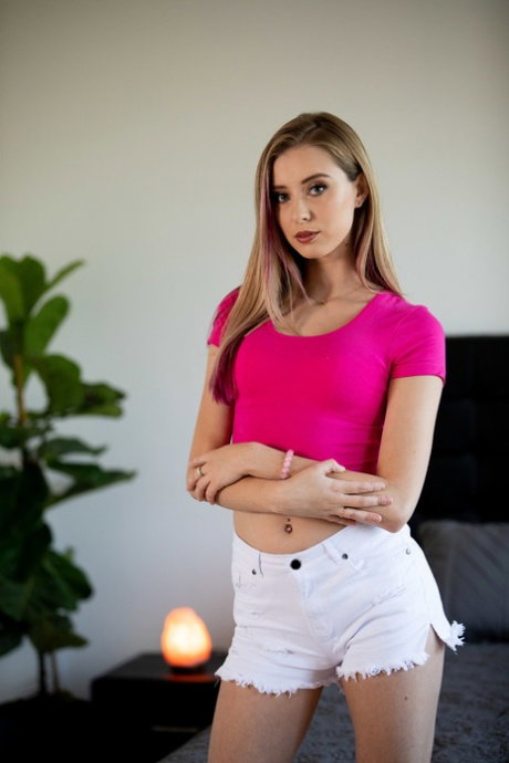 Teenage pornstar Haley Reed moans as she gets fucked hard by Keiran Lee