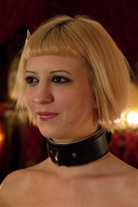 Big titted blonde and her girlfriend tie up a naked slave girl in bondage