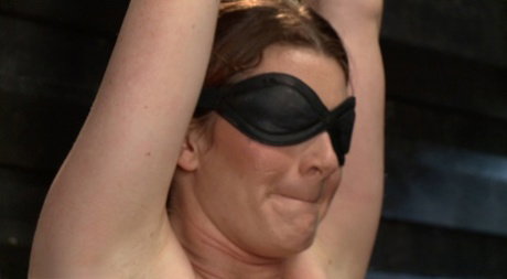 Pain slut CiCi Rhodes open her mouth for jizz after enduring a BDSM session