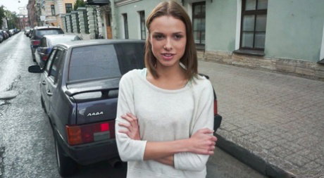 Hot Russian gymnast teen Dila getting fucked by an older camera guy