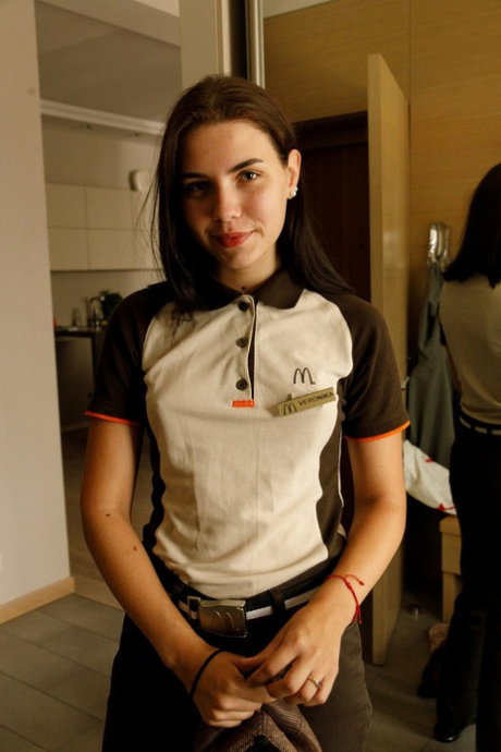 Sexy amateur Vero Biketi takes off her work outfit & shows off her round ass