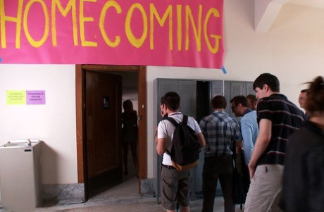 Homecoming surprise turns into wild lesbian action between two hot MILFs
