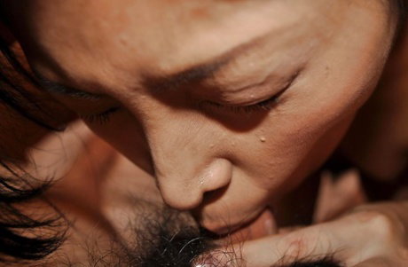 Mayu Yamano gives a blowjob with ball licking and gets fucked tough