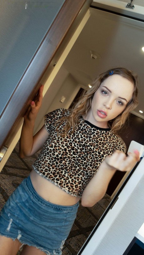 Amateur teen with small tits Aliya Brynn rides a fat cock in POV
