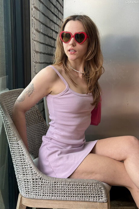 Skinny amateur Ophelia models in public and in her underwear as well