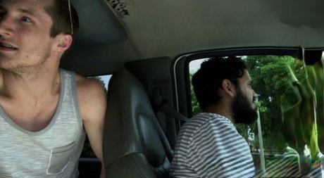 Sweet blonde babe Sunny Marie spreads her legs and rides a dick in a van