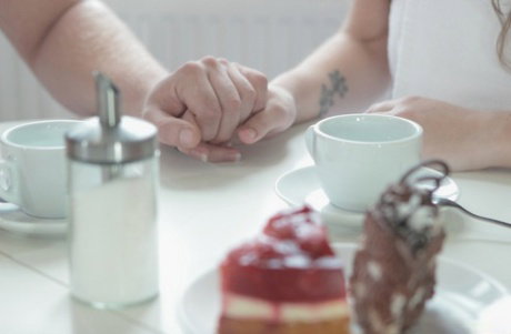 Barely legal girl Marina loses her virginity after having coffee with a guy