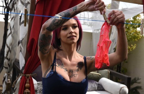 Busty brunette teen Ashly Anderson strips for redheaded MILF Anna Bell Peaks