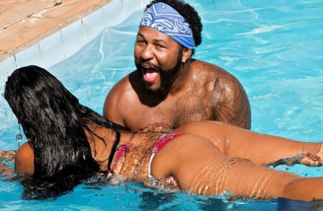 Busty latina Aline Queiros takes a black cock in her tight pussy
