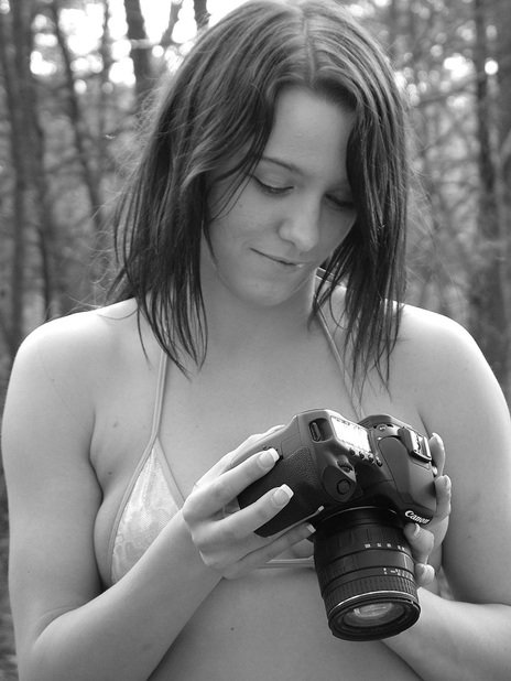 Amateur teen Rebecca Maxwell teases with her naturals & pierced belly outdoors