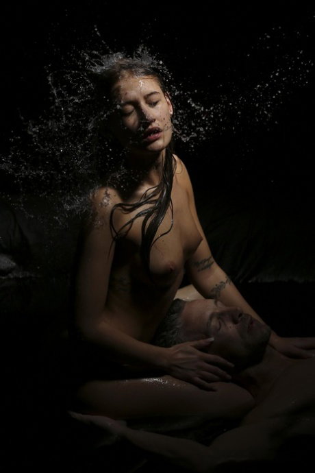 Sexy skinny Hungarian babe Tiffany Tatum enjoys a passionate dicking in water