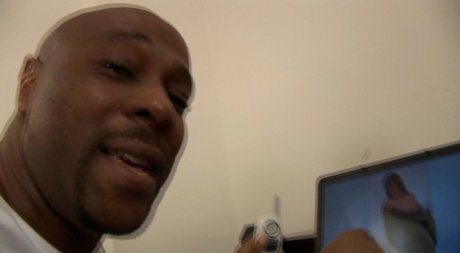 Asian nympho Ava Devine deepthroats a black cock before taking it in her ass