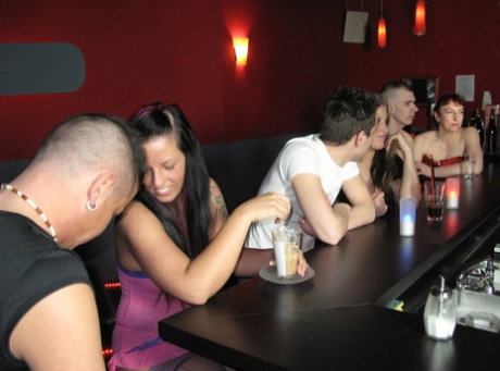 Horny amateur chicks round up partners for steamy hardcore couple group sex