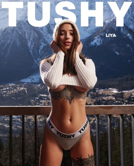 Slim beauty with perfect big tits Liya Silver takes a dick in her butthole
