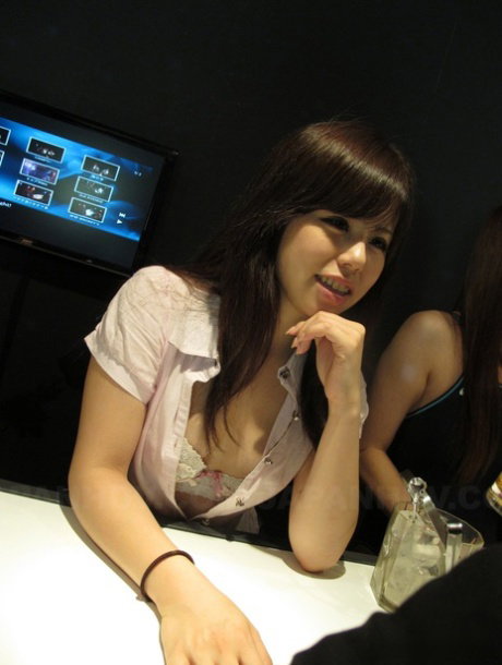 Slutty Asian babe Mio Kosaki eating & swapping cum in a wild sex party