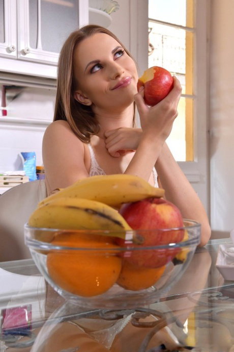 Hot Russian teen Stella Flex tries out anal sex with her hubby in the kitchen