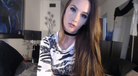 Beautiful babe Kylie Cupcake presents her small tits & tasty twat on a webcam