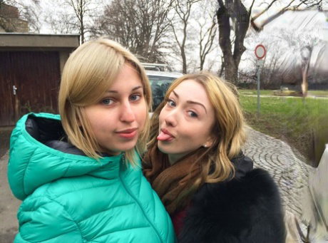 Hot Euro girls Ellen H & Vlada B flirt with their colleague at the casting