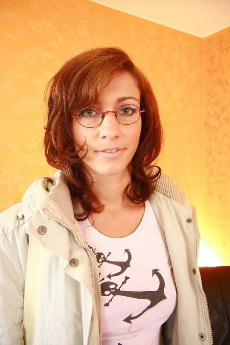 Redheaded German teen Susi getting her pussy toyed during a casting tryout