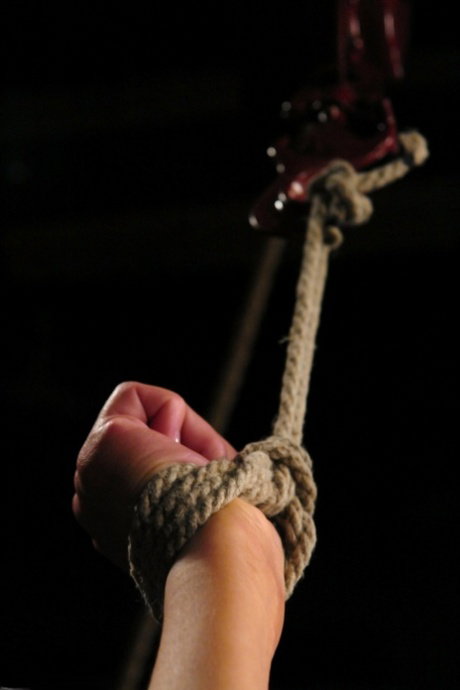 Sexy Blonde Leah Wilde gets tied up & manhandled in BDSM corporal punishment
