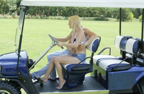Blonde hottie Zazie Skymm taking in a mighty dick in her anal hole