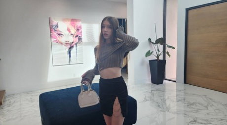 Skinny babe Myra Moans enjoys POV hardcore sex after giving a blowjob
