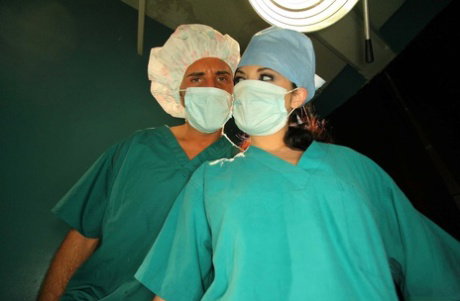 Sexy nurse Andy San Dimas gets fucked by a big dicked doctor at the hospital