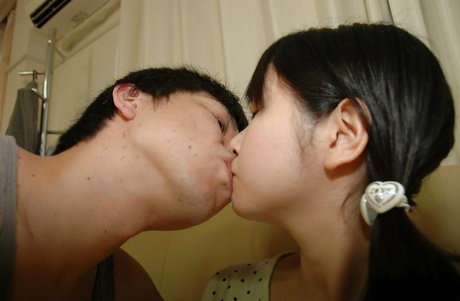 Asian teen in knee socks gets her shaved pussy licked and cocked up