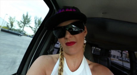 Raunchy pornstars Phoenix Marie & Ava Addams sucking a cock in the car