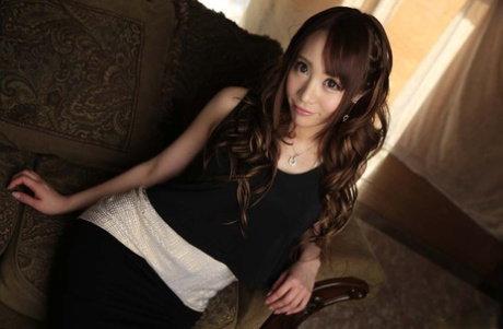 Big eyed Japanese girl Airi Mashiro gets rammed by two guys and a toy