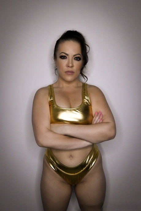 Petite wrestler Carmen Valentina gets fucked and creampied by her coach