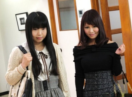 Japanese girl Amiru Kinohara gives her girlfriend's boyfriend oral sex