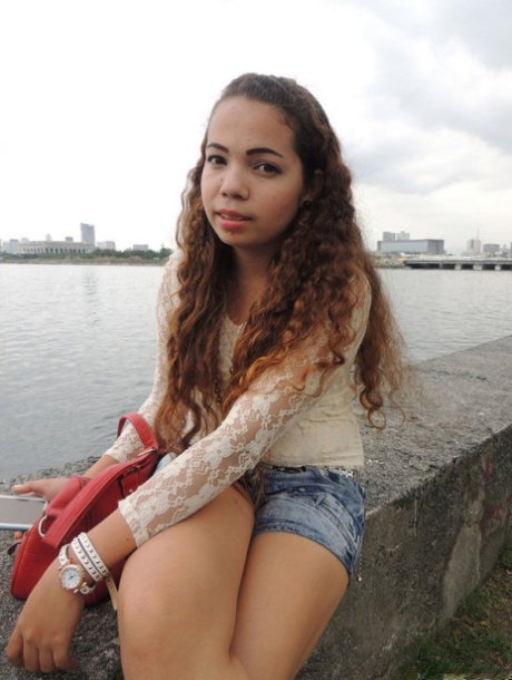 Curly haired amateur teen Khate enjoying POV sex with a horny stranger