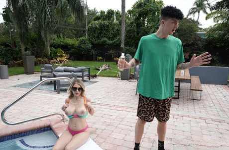Naughty mom Gigi Dior gets creampied while having outdoor sex with her stepson