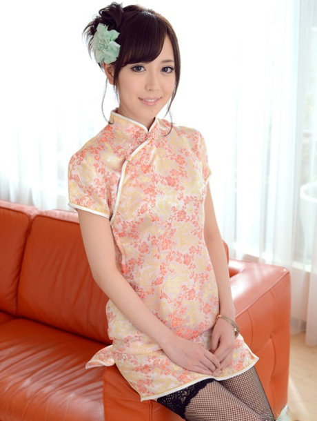 Japanese cutie Shiori Yamate doffs her sheer bodysuit & gets rammed and toyed