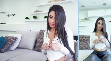 Tattooed teen Nina Pink enjoys some POV sex after giving head & a footjob