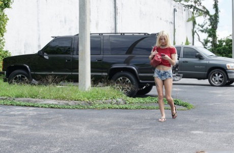 Teen Kenzie Reeves get attacked by her BF & fucked in a parking lot fantasy