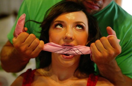 Young teen babe Jenny Anderson gets tied up and fucked hard