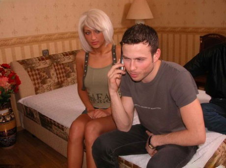 Blonde Inga gets fucked by a stranger in front of her Chinese boyfriend