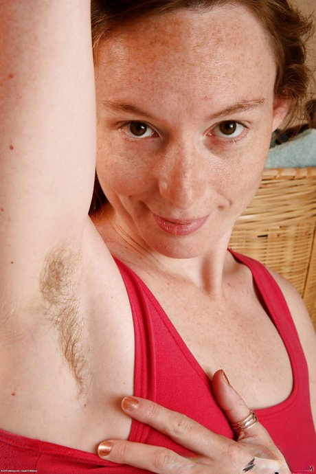 Over 30 wife Ana Molly showing off hairy armpits and vagina close up
