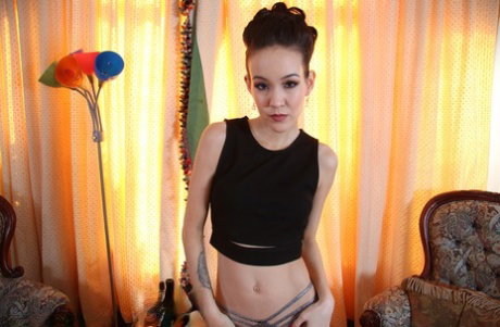 Tiny Asian teen Amai Liu delivers a sensuous POV blowjob and handjob