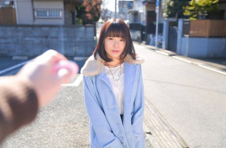 Cute Japanese girl Haruka Miura exposes her pussy while in public