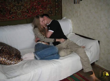 Blonde Russian teen with a big ass Yulia Blondy enjoys hardcore sex