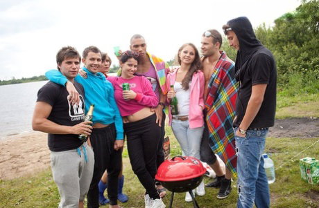 College students participate in group sex while on a camping trip