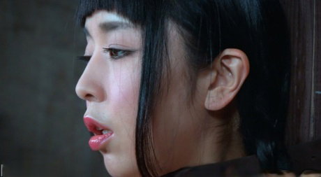 Naked Japanese MILF Marica Hase is masturbated while in bondage