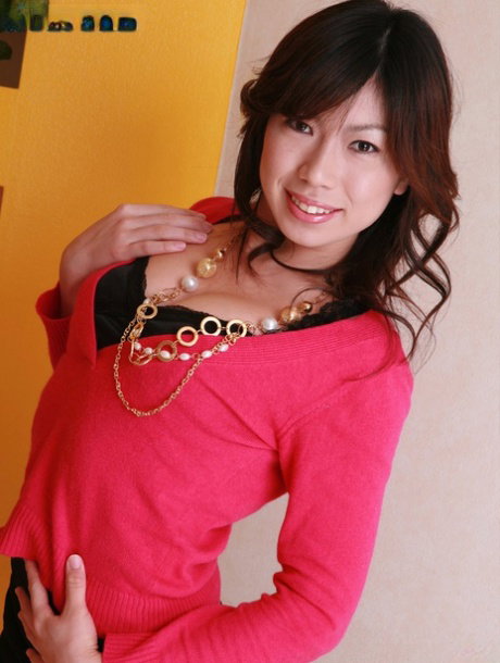 Asian girl with small tits Hina Kasuga undresses and strikes hot poses naked