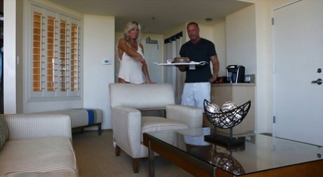 Mature housewife Sandra Otterson takes part in hardcore sex scene