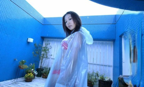 Japanese teen Honoka exposes her full breasts and bush during solo action