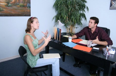 Tanya James and Holly West don't miss a chance for a threesome at work